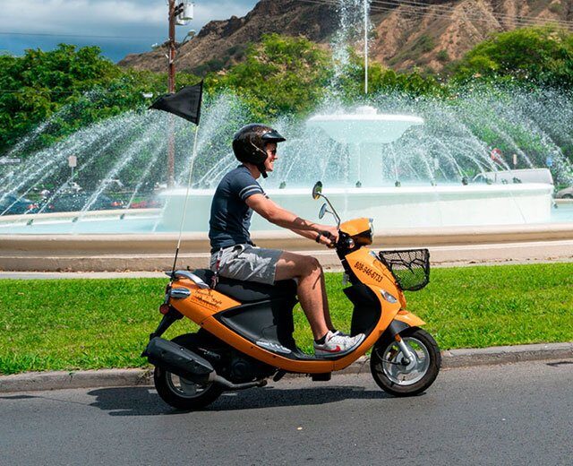Diamond Head Moped Tour Route